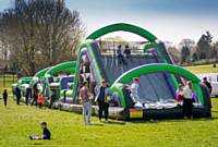 The very impressive inflatable assault course 
